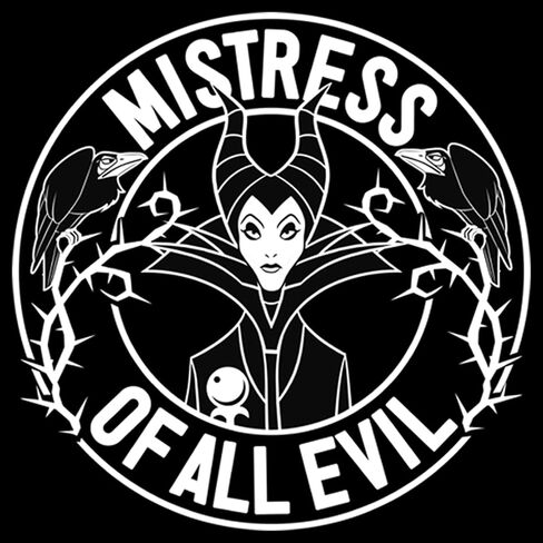 Disney Women's Villains Mistress of Evil Stamp Junior's Raglan Pullover with Coverstitch in Saudi Arabia
