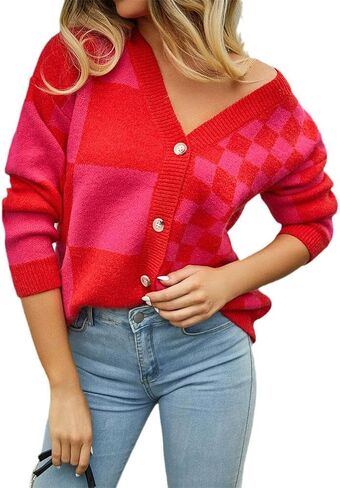 Women's Long Sleeve Stripe Knit Cardigan Sweaters Open Front Outwear in Saudi Arabia