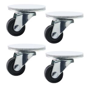 Crapyt 4 قطع عجلات دوارة عجلات الأثاث مجموعة من 4 عجلات للعربات والأثاث وصناديق التخزين وعجلات شديدة التحمل 1.97 بوصة × 1.57 بوصة in Kuwait
