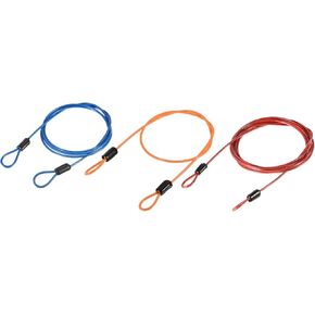 MECCANIXITY Security Cable Plastic Coated Steel Locking Rope 2.5mmx0.5m Orange, 2.5mmx1m Blue, 2.5mmx2m Red