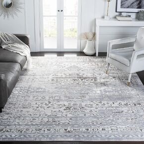 SAFAVIEH Orchard Collection Runner Rug - 2'2" x 9', Grey & Light Grey, Vintage Distressed Design, Non-Shedding & Easy Care, Ideal for High Traffic Areas in Living Room, Bedroom (ORC677G)