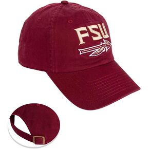 Desert Cactus Florida State University Baseball Hat Seminoles FSU Brimmed Embroirderd Hats Cap Adjustable Cloth Strap Adult (Style B1) Red