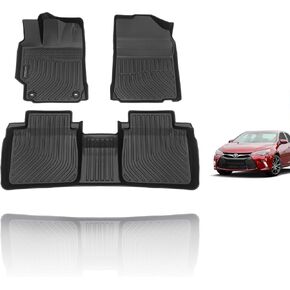 All Weather Floor Mats & Cargo Liner Set Custom for 2024 2023 2022 2021 2020 2019 2018 Camry(Non AWD&Hybrid) Car Mats Automotive Cargo Mat Floor Liners Trunk Mat Camry Trunk Liner