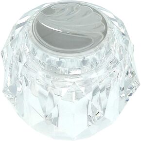 Lavatory Faucet Handle Single Control Knob for Delta Replacement Trim Kit with Screw and Button, Clear Acrylic