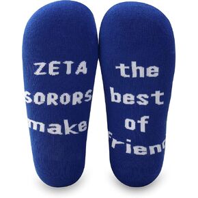 JNIAP 2 Pairs Zta Dove Charm Sorority Socks Zta Sorority Make The Best of Friend Sorority Sister Gift Greek Gift in Saudi Arabia