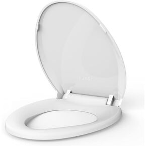 Toilet Seat, Sturdy Round Toilet Seat With Soft Close Mechanism - Effortless Installation and Cleaning, Secure Fit for Most Toilets - Classic White Finish in Kuwait