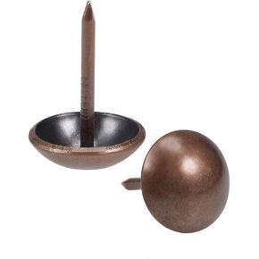 uxcell Upholstery Nails Tacks 12mm Head Dia Retro Round Thumb Push Pins Copper Tone for Furniture Sofa Headboards, 60 Pcs