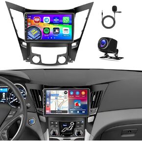 8 Core 4G+64G Inefala Android 13 Car Radio for Hyundai Sonata 2010-2014 with Wireless Carplay&Android Auto, 9 Inch Touchscreen Stereo Upgrade with GPS WiFi 32EQ DSP 59UI MIC AHD Backup Camera
