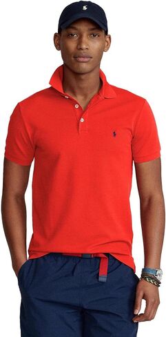 POLO RALPH LAUREN Ralph Lauren Men's Classic Fit Mesh Pony Logo Polo Shirt (XXL, HarborBlue) in Saudi Arabia