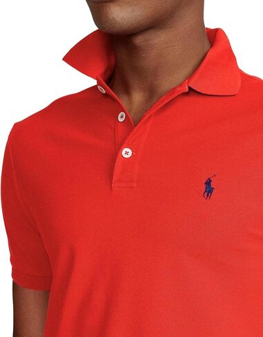 POLO RALPH LAUREN Ralph Lauren Men's Classic Fit Mesh Pony Logo Polo Shirt (XXL, HarborBlue) in Saudi Arabia
