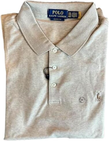 POLO RALPH LAUREN Ralph Lauren Men's Classic Fit Mesh Pony Logo Polo Shirt (XXL, HarborBlue) in Saudi Arabia