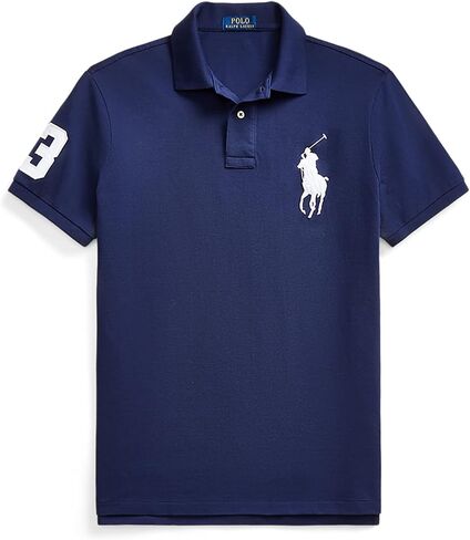 POLO RALPH LAUREN Ralph Lauren Men's Classic Fit Mesh Pony Logo Polo Shirt (XXL, HarborBlue) in Saudi Arabia