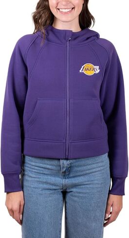 Ultra Game NBA Women's Super Soft Crop Top Full Zip Hoodie Sweatshirt in Saudi Arabia
