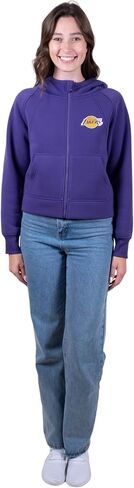 Ultra Game NBA Women's Super Soft Crop Top Full Zip Hoodie Sweatshirt in Saudi Arabia