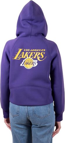 Ultra Game NBA Women's Super Soft Crop Top Full Zip Hoodie Sweatshirt in Saudi Arabia