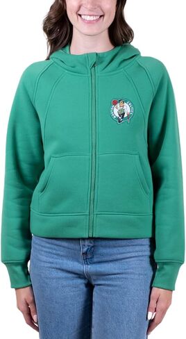 Ultra Game NBA Women's Super Soft Crop Top Full Zip Hoodie Sweatshirt in Saudi Arabia