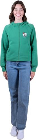Ultra Game NBA Women's Super Soft Crop Top Full Zip Hoodie Sweatshirt in Saudi Arabia