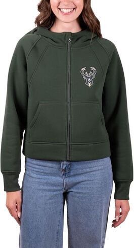 Ultra Game NBA Women's Super Soft Crop Top Full Zip Hoodie Sweatshirt in Saudi Arabia