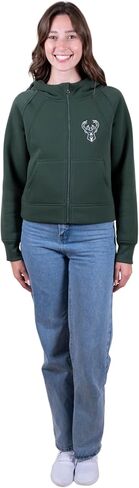 Ultra Game NBA Women's Super Soft Crop Top Full Zip Hoodie Sweatshirt in Saudi Arabia