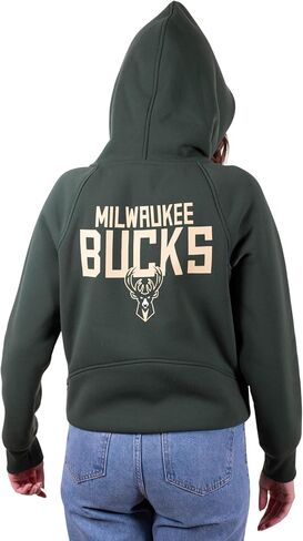 Ultra Game NBA Women's Super Soft Crop Top Full Zip Hoodie Sweatshirt in Saudi Arabia