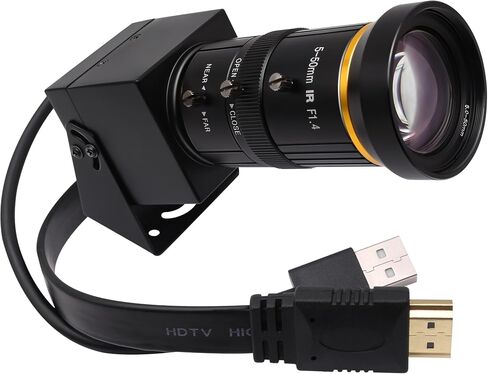 كاميرا SVPRO HDMI USB كاميرا فيديو 4K كاميرا ويب للتركيز اليدوي للتصوير عن قرب مع عدسة تكبير بصري 2.8-12 مم، كاميرا خارجية للكمبيوتر المحمول وشاشة التلفزيون وكاميرا Lightburn للحفر بالليزر in Saudi Arabia