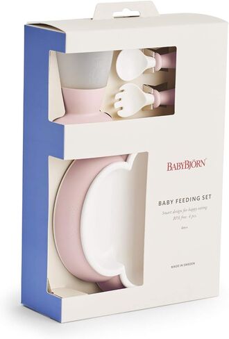 BabyBjörn Baby Feeding Set, 4 pcs, Powder green in Saudi Arabia