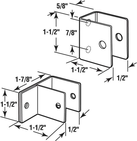 Prime-Line 656-2891-SS دعامة على شكل حرف U من الفولاذ المقاوم للصدأ ودعامة حائط لأذن واحدة، 1/2 بوصة، من الفولاذ المقاوم للصدأ، ساتان (عبوة واحدة) in Kuwait