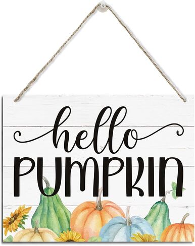 Fall Decoration, Fall Markets Sign, Rustic Hanging Wood Plaque Sign, Pumpkins Decor, Farmhouse Decor, Fall Wall Art, Home Kitchen Wall Decor, Kitchen Door Sign, Decorative Wooden Wall Sign in Saudi Arabia