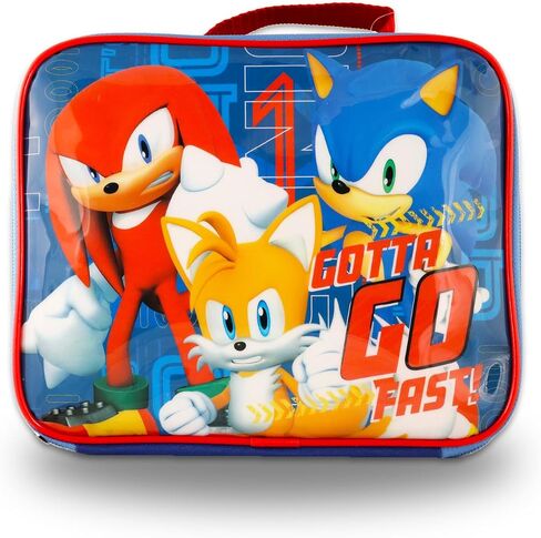Sonic the Hedgehog Mini Backpack with Lunch Box Set - Bundle with 11" Sonic Small Backpack, Sonic Lunch Bag, Stickers, Water Bottle, More | Sonic Backpack for Toddler Boys in Saudi Arabia