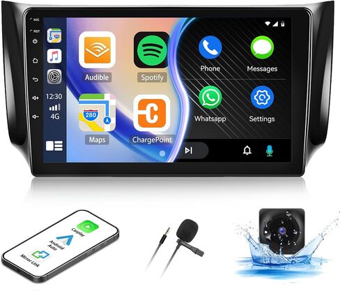 SIXTOP [8-Core 4+64G] Android Car Stereo for Nissan Sylphy B17 Sentra 2013-2017 with Carplay Android Auto 59 Theme 10.1 inch Touch Screen Bluetooth 5.0 FM/RDS Network Radio DSP 32EQ AI Voice GPS in Saudi Arabia