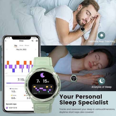 AMAZTIM Smart Watches for Women,Lightest Fitness Tracker with 5ATM Waterproof,Answer/Dial Calls,1.3'AMOLED Ultra HD Display,AI Voice Assistant 24H Sleep/Heart Rate (Pink) in Saudi Arabia