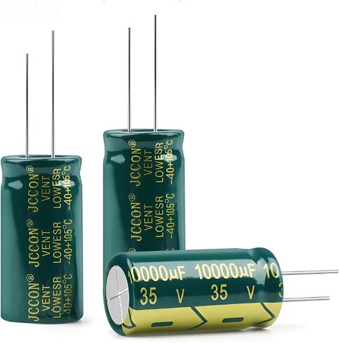 10pcs 35V 10000UF High Frequency Low Resistance Capacitors Long Life High Temperature Resistant Aluminum Electrolytic Capacitors for Smart Home Appliances, Security, Medical Equipment, etc. in Saudi Arabia