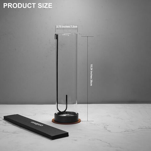 Incense Holder for Sticks,Incense Burner Holder,Modern Incense Holder for Stick with Glass Ash Catcher,Insence-Stick Holder [Anti-Ash Flying] for Yoga Spa (Upside Down Full Black) in Kuwait