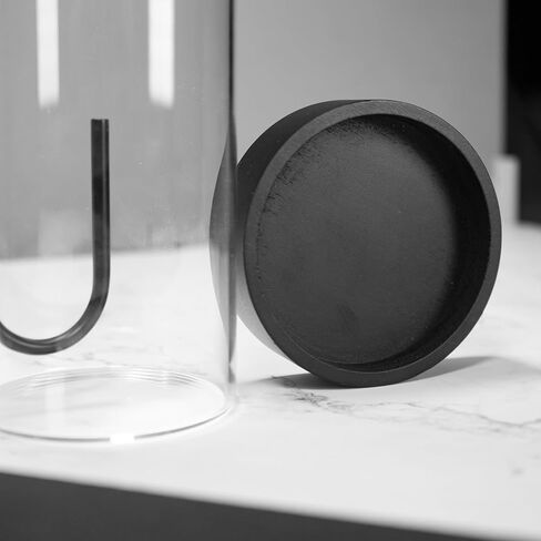 Incense Holder for Sticks,Incense Burner Holder,Modern Incense Holder for Stick with Glass Ash Catcher,Insence-Stick Holder [Anti-Ash Flying] for Yoga Spa (Upside Down Full Black) in Kuwait