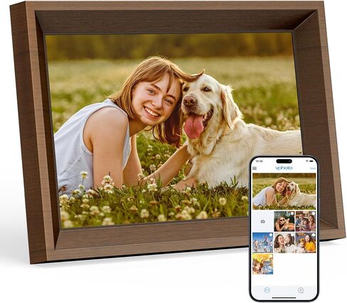 Dragon Touch Digital Picture Frame - 10.1 inch IPS Touch Screen WiFi Digital Photo Frame Display, 16GB Storage, Auto-Rotate, Share Photos via App in Saudi Arabia