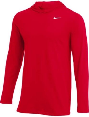 Nike Mens Dry Long Sleeve Hoodie Tee (Maroon, Medium) in Kuwait