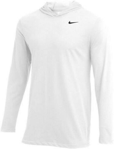 تي شيرت بغطاء للرأس بأكمام طويلة للرجال من Nike (كستنائي، متوسط) in Kuwait
