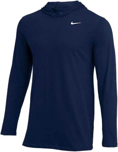 تي شيرت بغطاء للرأس بأكمام طويلة للرجال من Nike (كستنائي، متوسط) in Kuwait