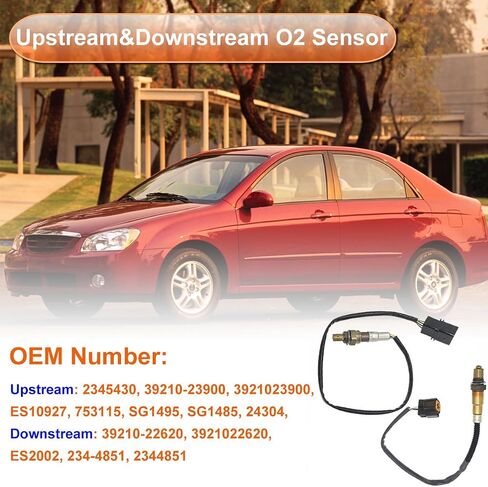 Oxygen Sensor Downstream O2 Sensor 234-4851 Fit for Hyundai Elantra 2001-2012, Accent 2000-2011, Oxygen Sensor Fit for Kia Spectra 2004-2009, for Kia Spectra5 Sportage 2005-2009 in Kuwait