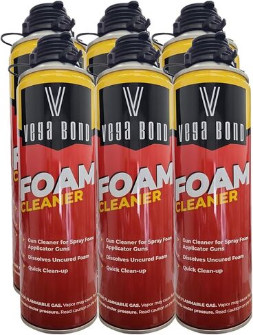 منظف ​​مسدس رش رغوي من فيجا بوند، 15 أونصة (عبوتين) - رغوة البولي يوريثين ومزيل مانع التسرب العازل، يذوب رغوة البولي يوريثان، تركيبة من الدرجة الاحترافية لسهولة الصيانة وعمر طويل للأداة in Kuwait
