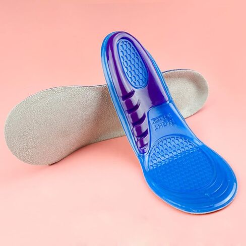 Gel Insoles for Men(43-45): 2 Pcs Shoe Insoles for Standing All Day, Full Length Sneaker Inserts Silicone Shoe Cushion Inserts Shoe Inserts Men for Walking Running in Saudi Arabia