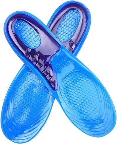 Gel Insoles for Men(43-45): 2 Pcs Shoe Insoles for Standing All Day, Full Length Sneaker Inserts Silicone Shoe Cushion Inserts Shoe Inserts Men for Walking Running in Saudi Arabia