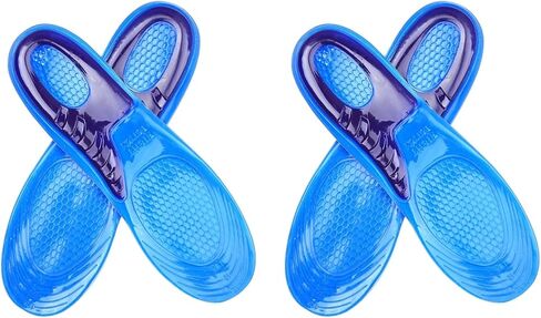 Gel Insoles for Men(43-45): 2 Pcs Shoe Insoles for Standing All Day, Full Length Sneaker Inserts Silicone Shoe Cushion Inserts Shoe Inserts Men for Walking Running in Saudi Arabia