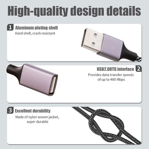 USB C Male to Dual USB Female Adapter(10 inch long), USB C to Double USB Splitter, C to Two Type A 2.0 OTG Adapter, Multiple Hub for Laptop,Tablet,Telephone,Flash Disk Drive, Gaming Consoles(Grey) in Saudi Arabia