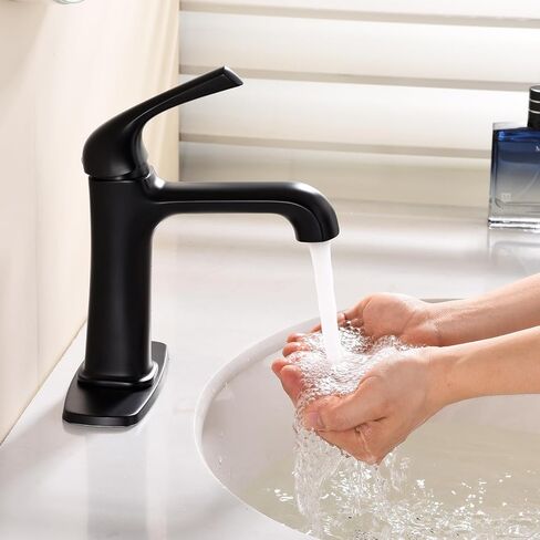 Bathroom Sink Faucet 1 Hole Single Handle Oil Rubbed Bronze for Bathroom Sink Vanity RV Farmhouse Sink(1001ORB-QC) in Saudi Arabia