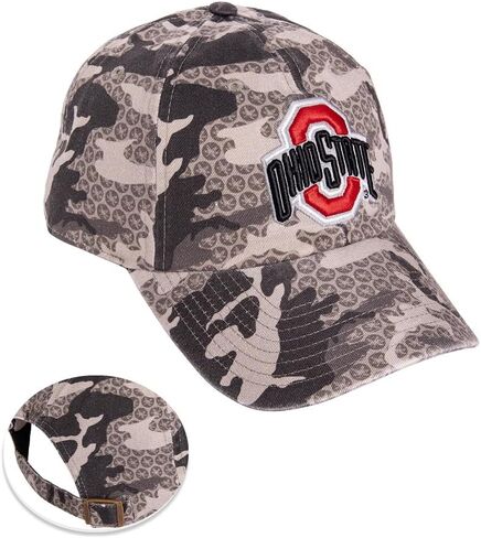 Desert Cactus The Ohio State University Baseball Hat OSU Buckeyes Brimmed Embroirderd Hats Cap Adjustable Cloth Strap Adult (Style U1) Gray in Saudi Arabia
