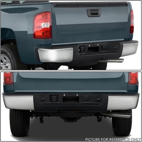 غطاء نهاية المصد الخلفي الأيمن من DNA MOTORING متوافق مع 07-13 Silverado/Sierra 1500 2500HD 3500HD Fleetside مع فتحات مستشعر، كروم، BUMP-R-CS07-C-01-CH-R in Saudi Arabia