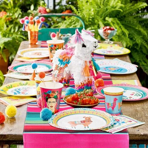 مفرش طاولة سيرابي المكسيكي مقاس 35.56 × 84 بوصة لتزيين حفلات الزفاف المكسيكية والنزهات الخارجية وطاولة الطعام، مفارش طاولة حفلات استقبال المولود الجديد in Kuwait