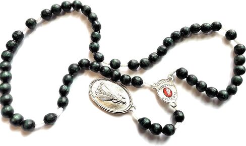Saint Faustina Kowalska Mystic and Visionary True Relic Chaplet Apostle Divine of Mercy with Miraculous Medal Jesus I Trust in You Rosary Based Three O' Clock Prayer Poland Polish Novena (Cherry) in Saudi Arabia