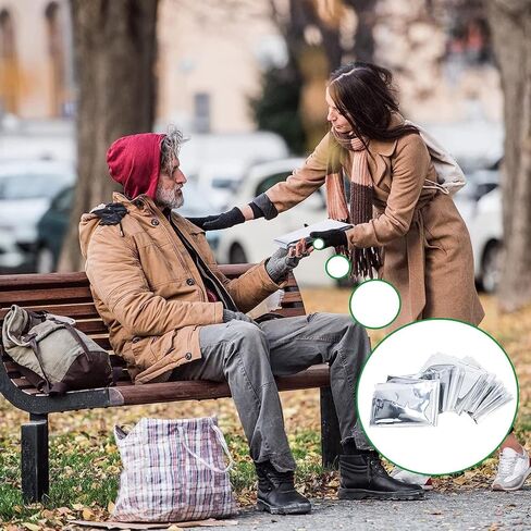 بطانيات SearQing للطوارئ مايلر الحرارية بطانية مساحة (50 حزمة) - بطانية تخييم مصممة للاستخدام في الهواء الطلق، والمشي لمسافات طويلة، والبقاء على قيد الحياة، والماراثون، والحفاظ على حرارة الجسم (اللون الفضي) in Kuwait